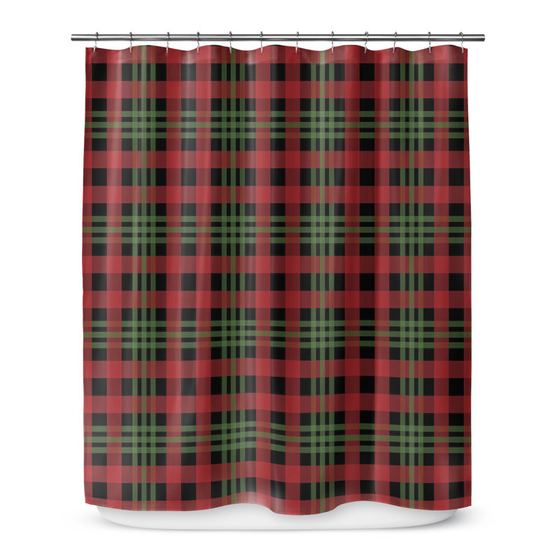Kavka Christmas Plaid Single Shower Curtain Wayfair